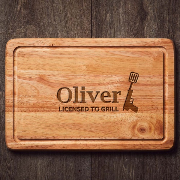 Personalised Licensed to Grill Cutting Board